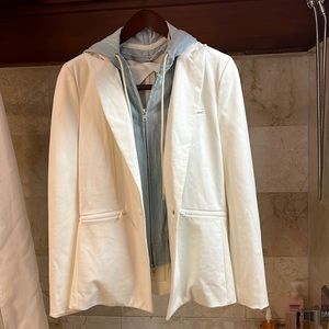 Central Park West White Blazer w/Denim Dickie size S